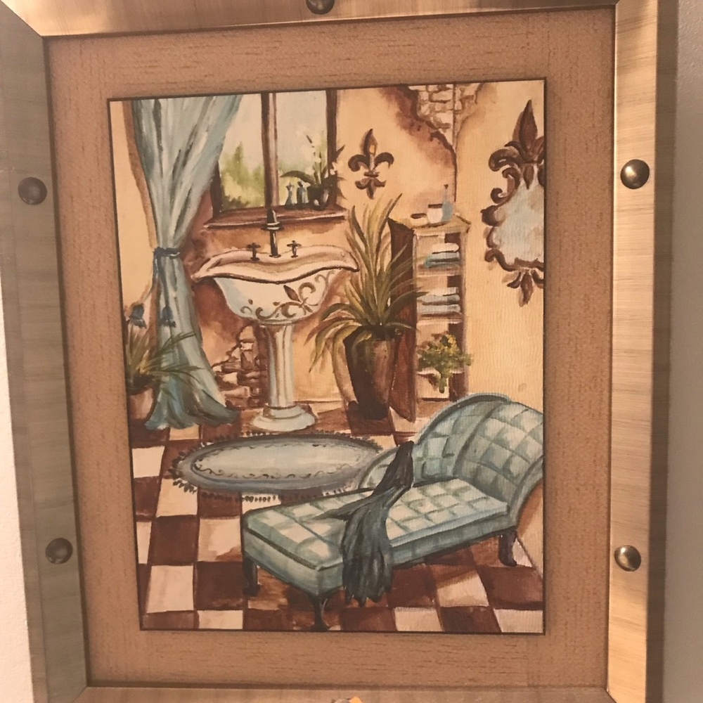 Shower curtain and art set